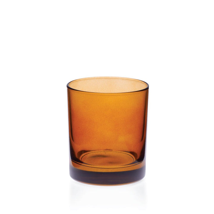 30cl Gloss Transparent Amber Externally Karen / Lucy Sprayed Candle Glass - Glass - Candle Glass - Coloured Bottles