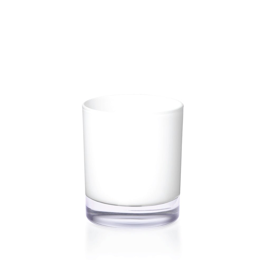 30cl Gloss White Internally Sprayed Karen / Lucy Candle Glass - Glass - Candle Glass - Coloured Bottles