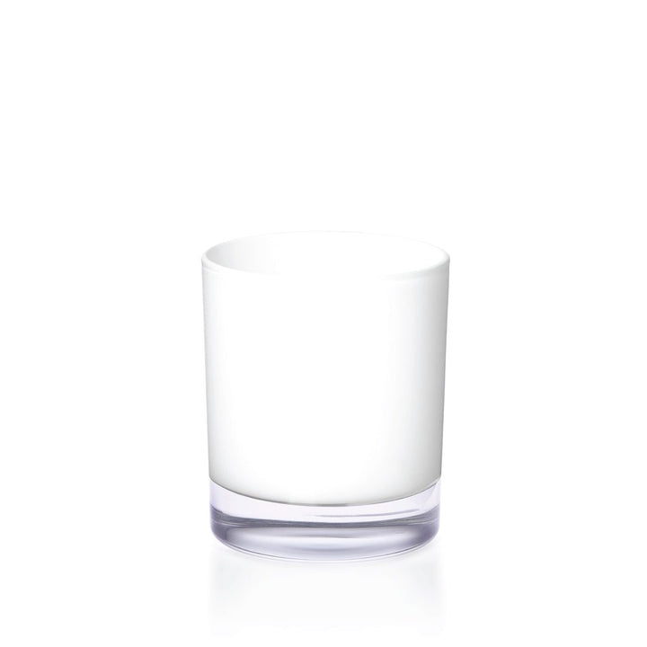 30cl Gloss White Internally Sprayed Karen / Lucy Candle Glass - Glass - Candle Glass - Coloured Bottles