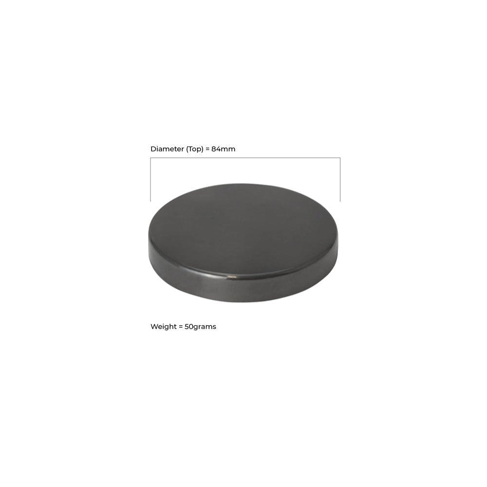 30cl Karen Black Nickel Polished Candle Lid - Caps - Candle Lids - Coloured Bottles