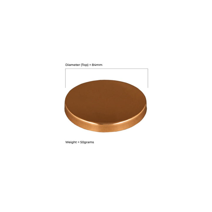 30cl Karen Copper Polished Candle Lid - Caps - Candle Lids - Coloured Bottles