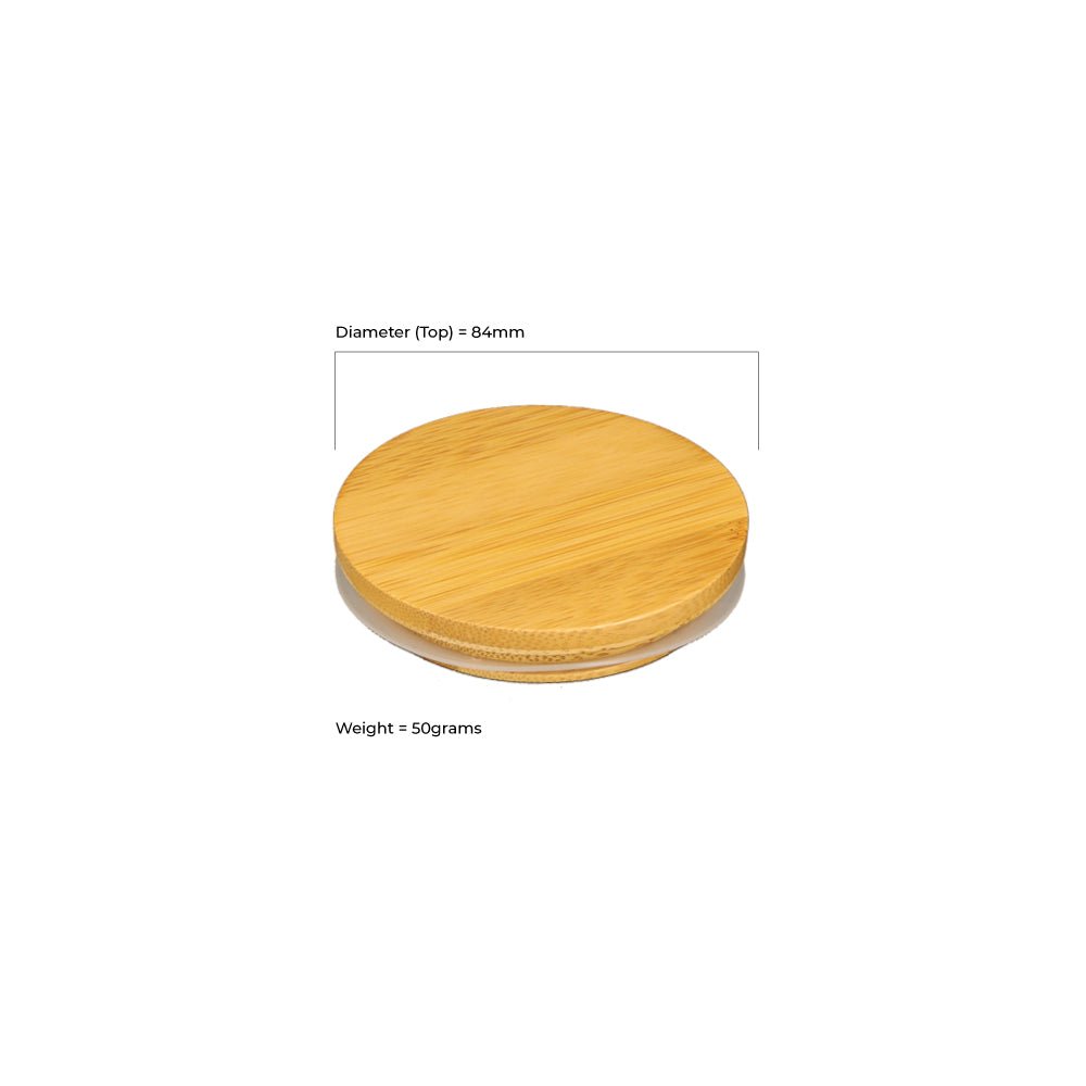 30cl Karen Wooden Candle Lid With Rubber Seal - Caps - Candle Lids - Coloured Bottles