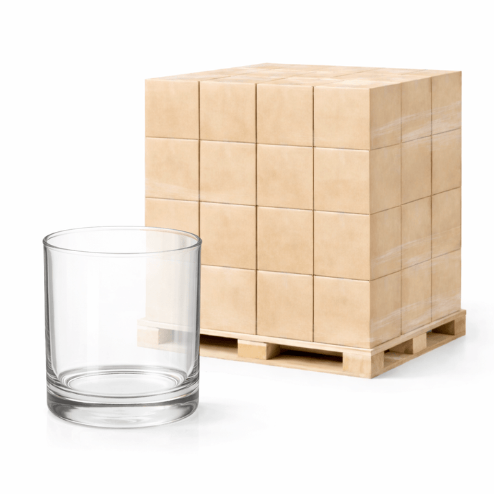 30cl Clear Lucy Candle Glass Pallet - 1440 units - Glass - Candle Glass - Coloured Bottles