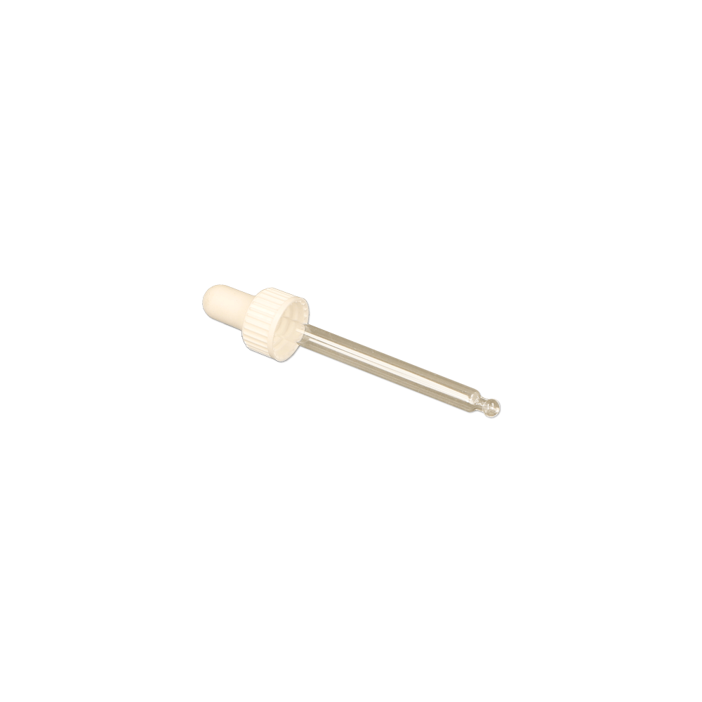 GL18, 59mm White Pipette - Caps - Pipettes - Coloured Bottles