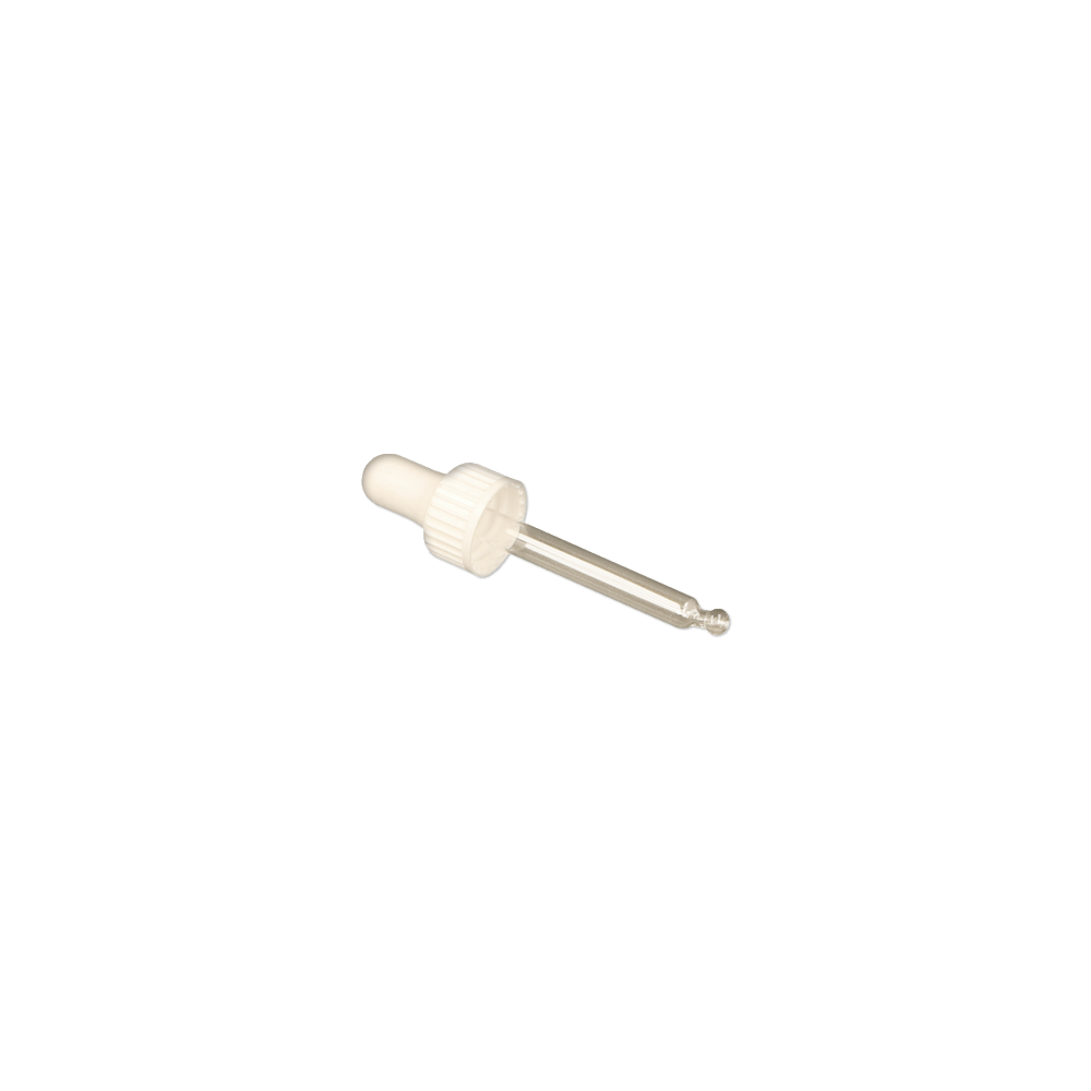 GL18, 68mm White Pipette - Caps - Pipettes - Coloured Bottles