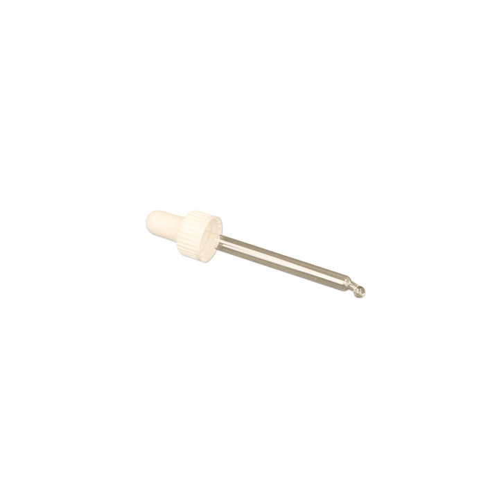 GL18, 77mm White Pipette (Coloured 30ml Dropper Bottles Only) - Caps - Pipettes - Coloured Bottles