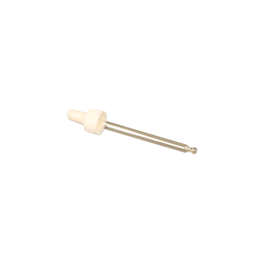 GL18, 102mm White Pipette (Short) - Caps - Pipettes - Coloured Bottles