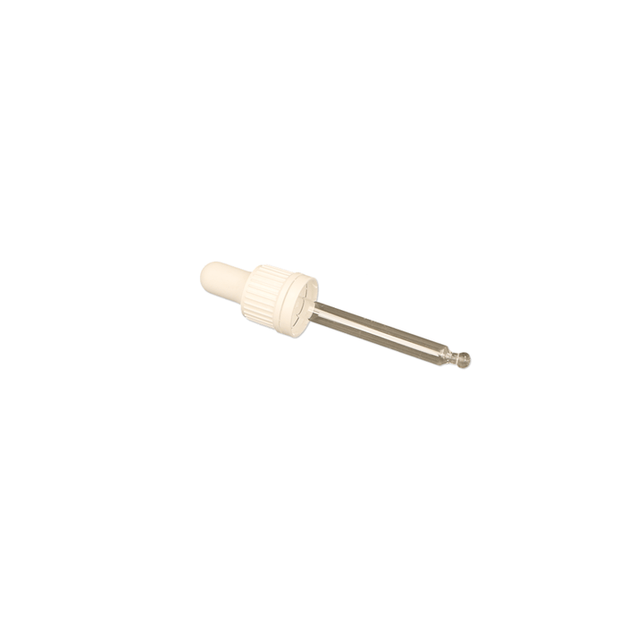 GL18, 59mm White Pipette T/E - Caps - Pipettes - Coloured Bottles