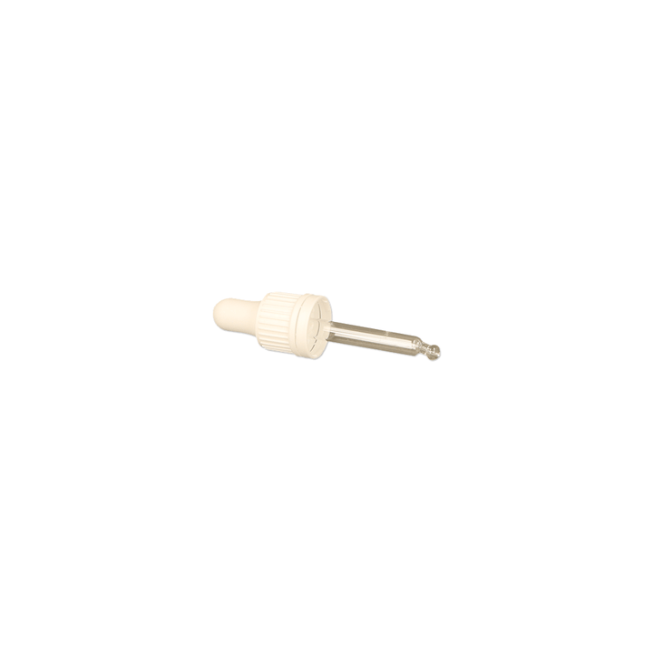 GL18, 68mm White Pipette T/E - Caps - Pipettes - Coloured Bottles