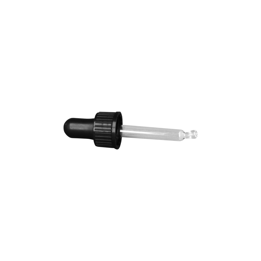 GL18, 59mm Black Pipette - Caps - Pipettes - Coloured Bottles