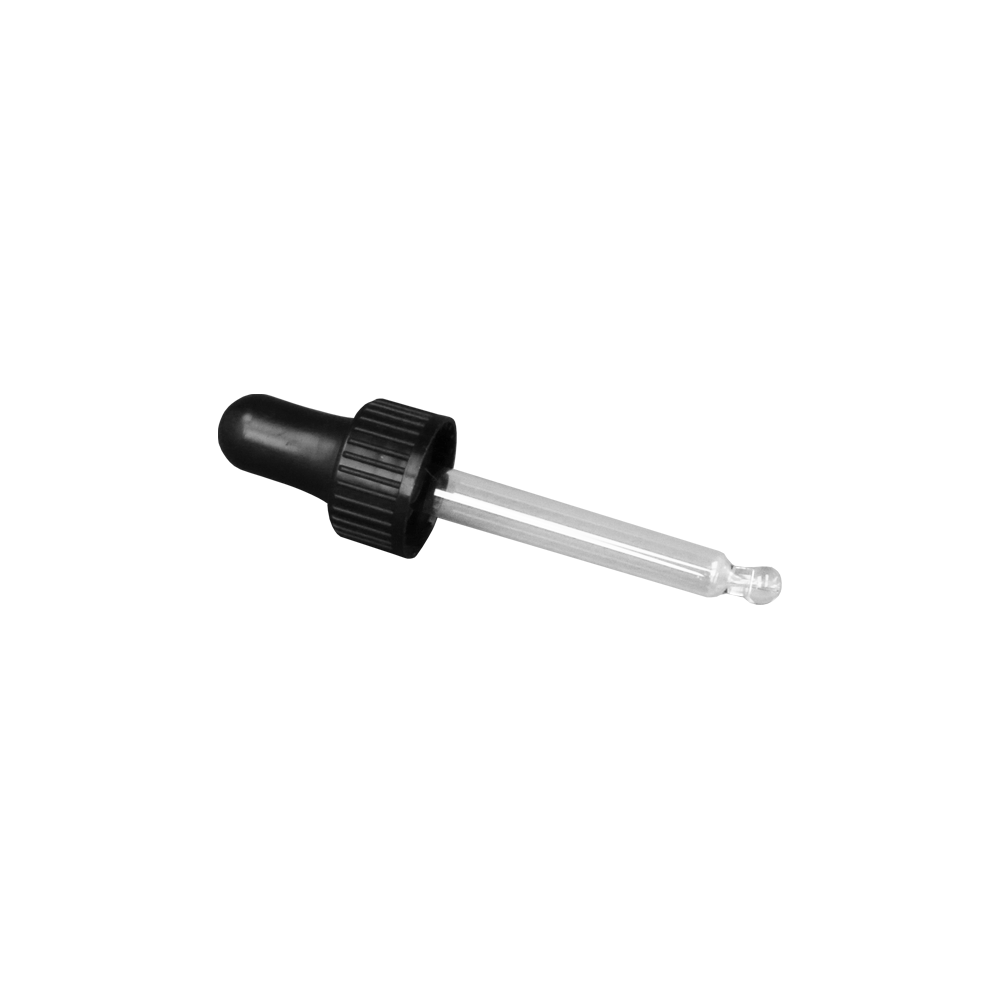 GL18, 68mm Black Pipette - Caps - Pipettes - Coloured Bottles