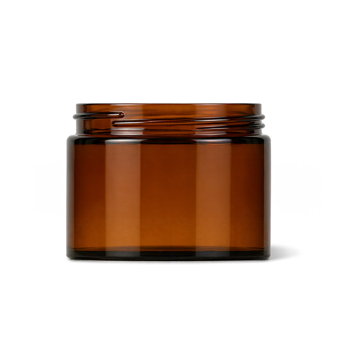 500ml Amber Glass Squat Jar - Glass - Cosmetic Glass - Coloured Bottles