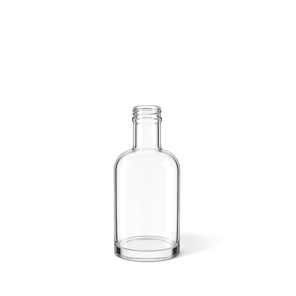 50ml Clear Glass Round Hermes Bottle - Glass - Food Glass - Coloured Bottles