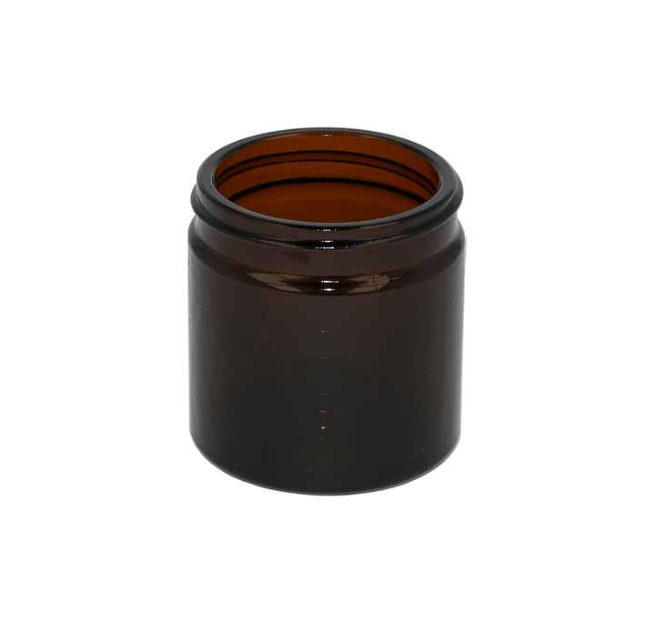 60ml Amber Glass Squat Jar - Glass - Cosmetic Glass - Coloured Bottles