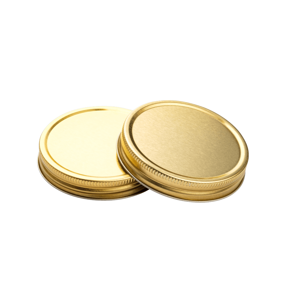 70mm Gold Metal Honey Jar Lid - Caps - Food Caps - Coloured Bottles
