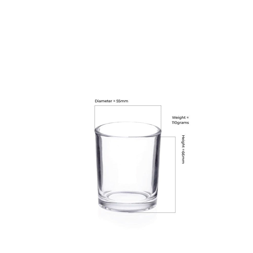 9cl Clear Meredith Candle Glass - Glass - Candle Glass - Coloured Bottles