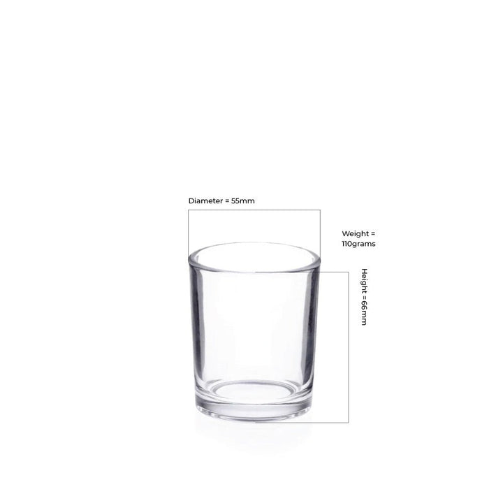 9cl Clear Meredith Candle Glass - Glass - Candle Glass - Coloured Bottles