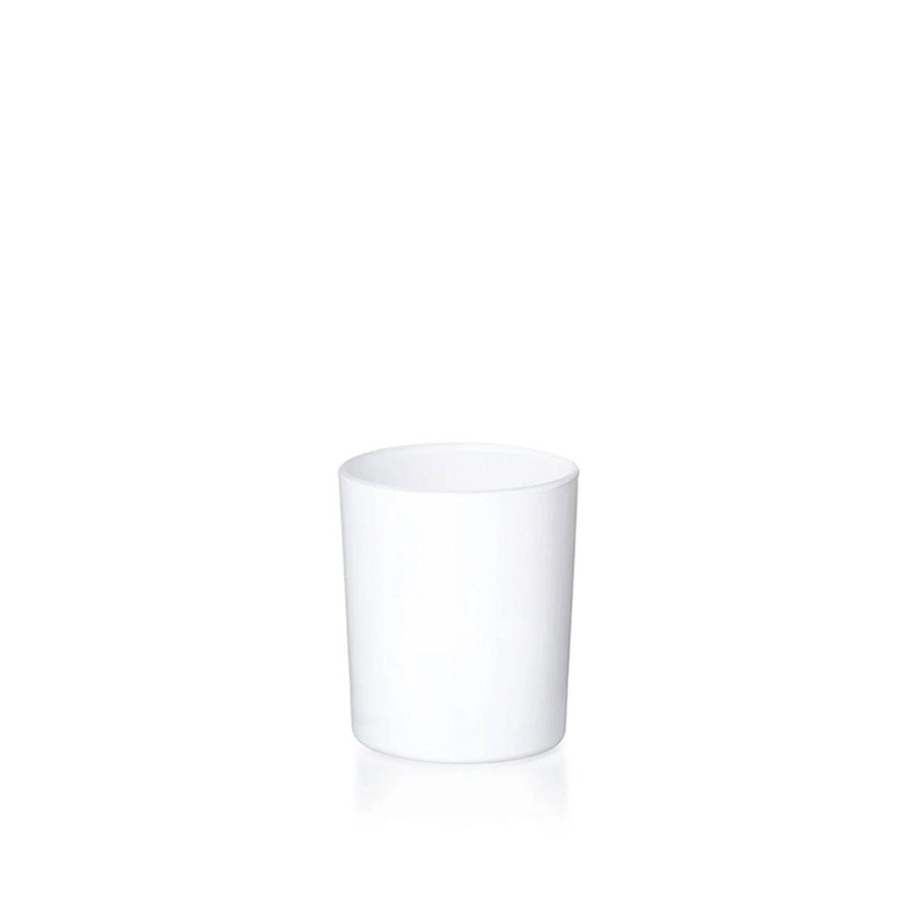 9cl Matt White Meredith Candle Glass - Glass - Candle Glass - Coloured Bottles