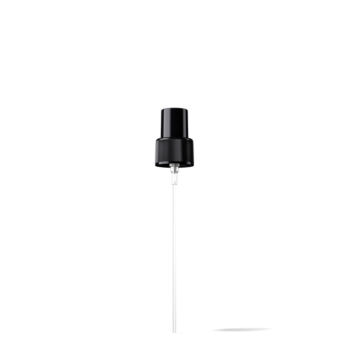 Miron - Mist sprayer Classic 24/410, PP, black, ribbed, dose 0.14ml, black overcap