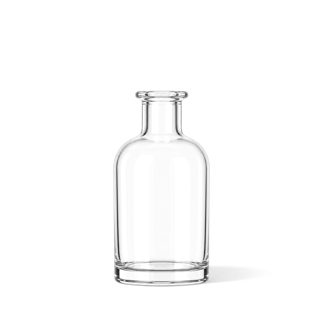 200ml Clear Glass Round Barrique Bottle (Cork Neck)