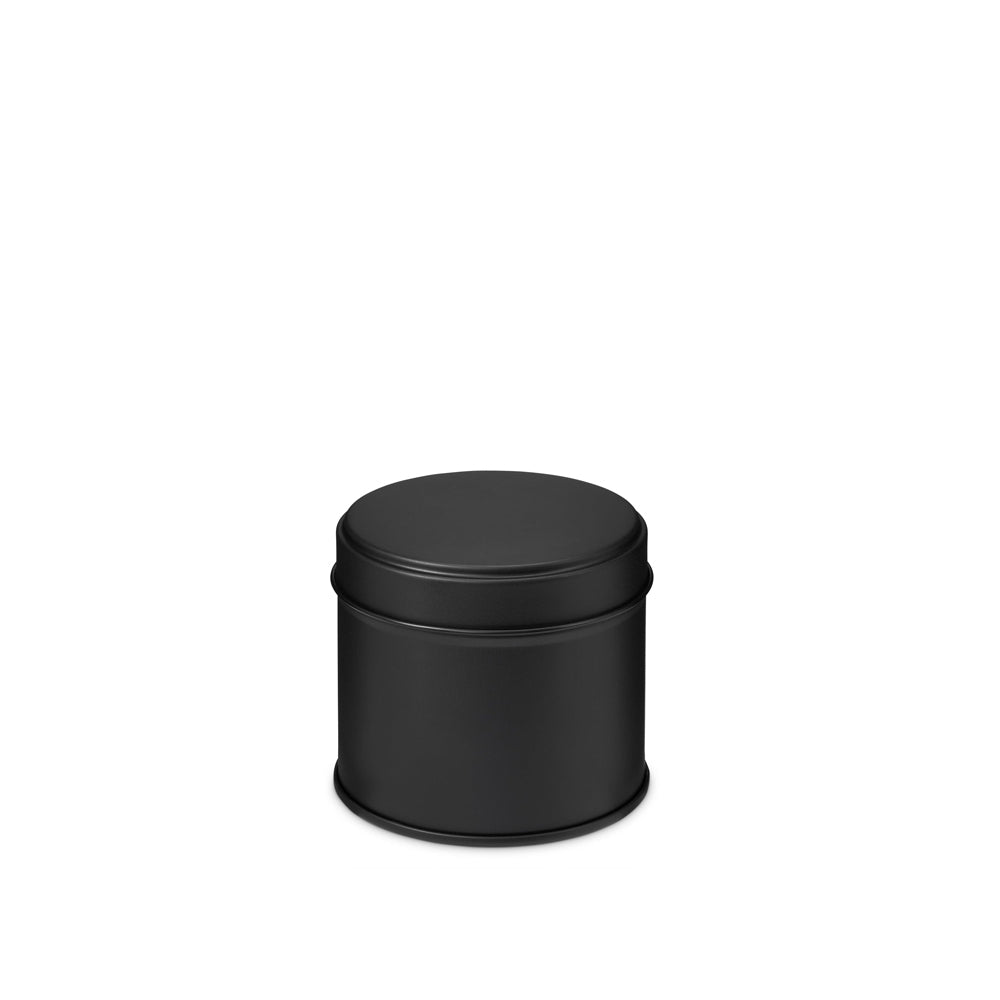 Black Round Welded Side Seam Candle & Food Tin