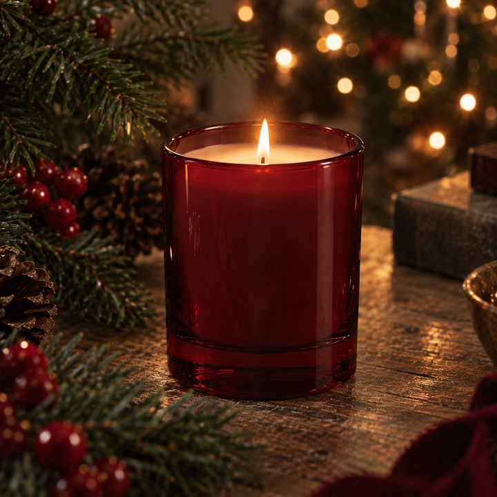30cl Burgundy Lucy Candle Glass
