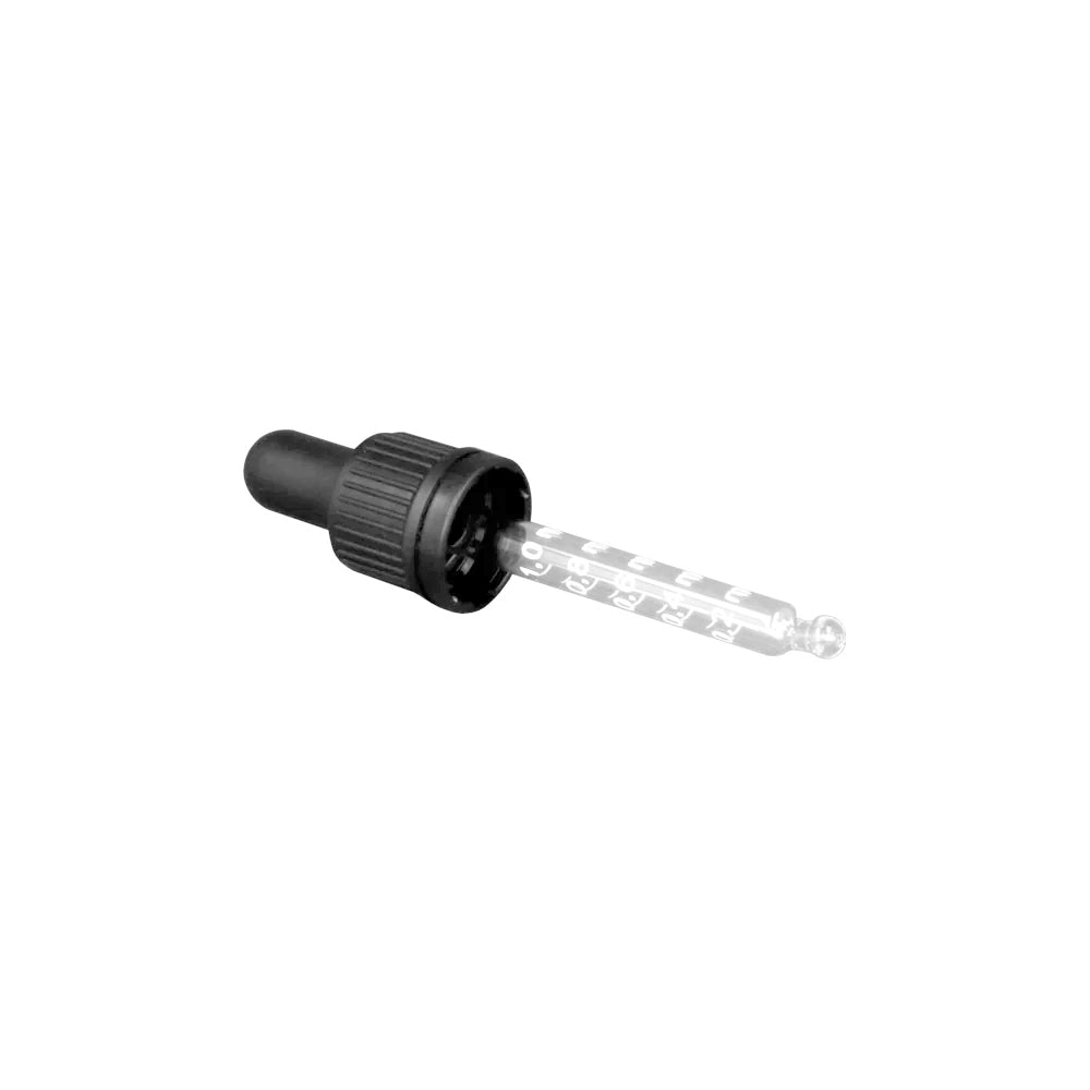 GL18, 77mm Pipettes Black with Ball End Tube - - Coloured Bottles
