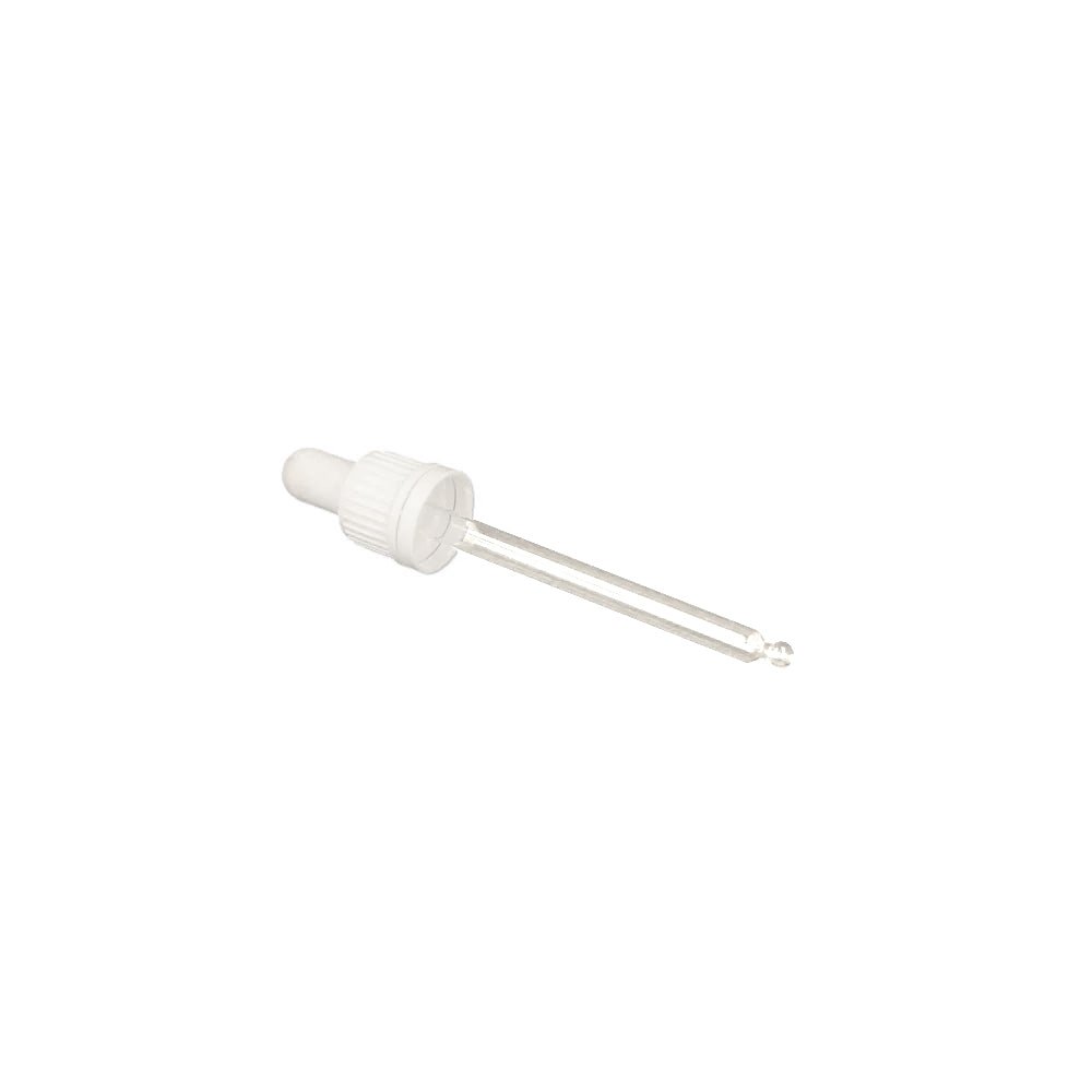 GL18, 105mm Pipette with White T/E, White Bulb - - Coloured Bottles