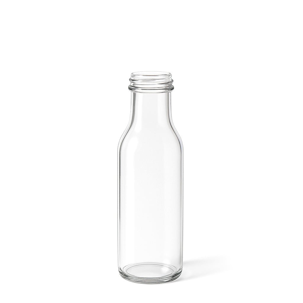 250ml Clear Glass Round Sauce Bottle - Glass - Food Glass - Coloured Bottles