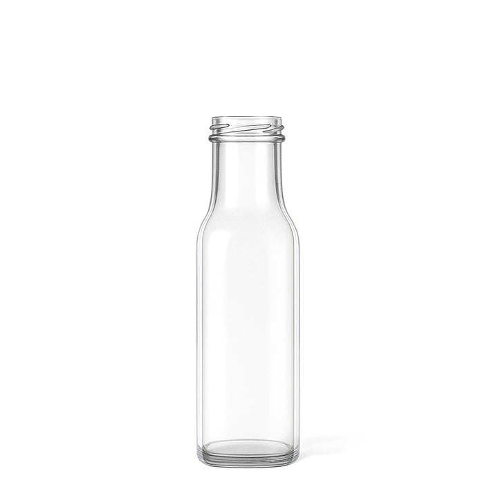 250ml Clear Glass Round Sauce Bottle - Glass - Food Glass - Coloured Bottles