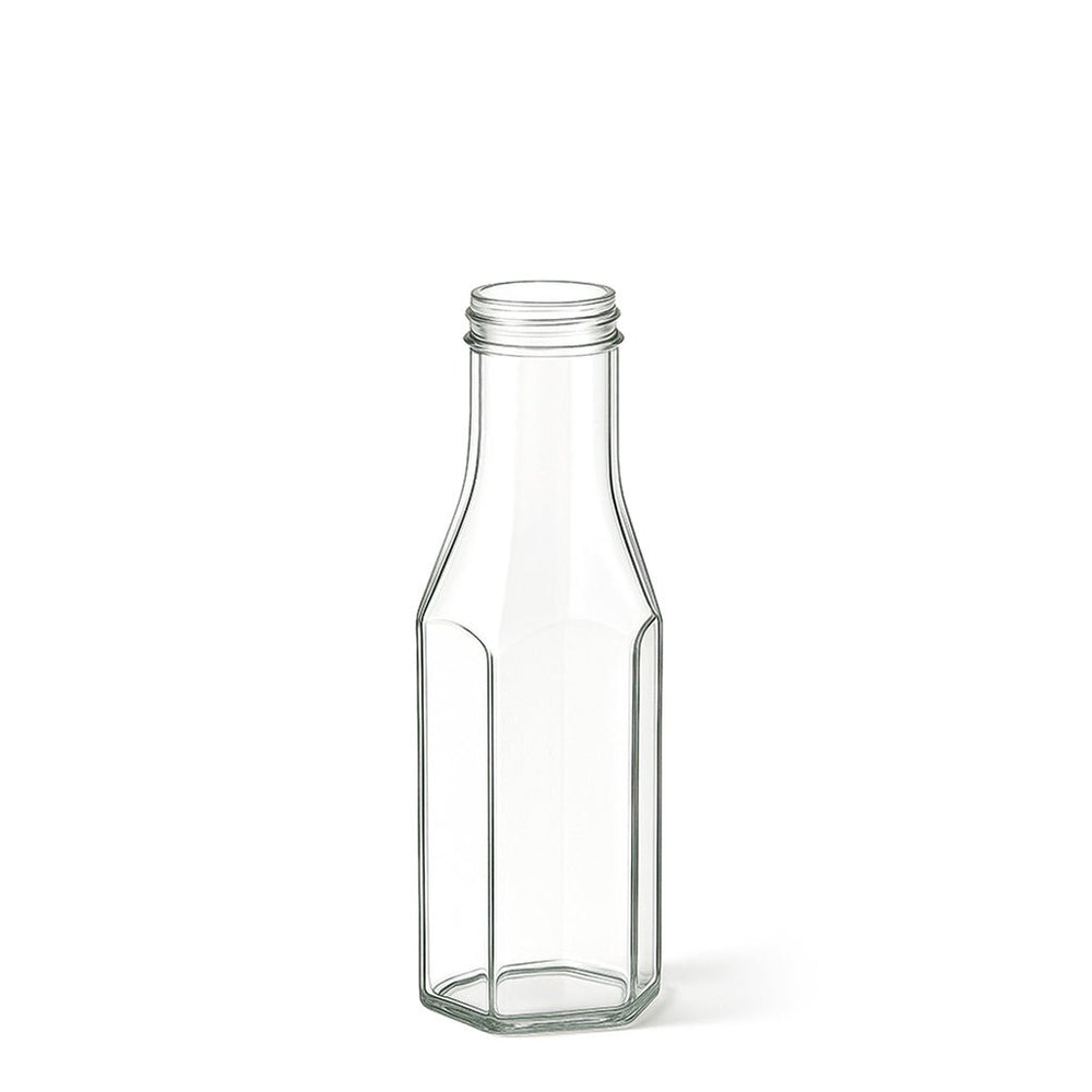250ml Clear Glass Hexagon Sauce Bottle - Glass - Food Glass - Coloured Bottles