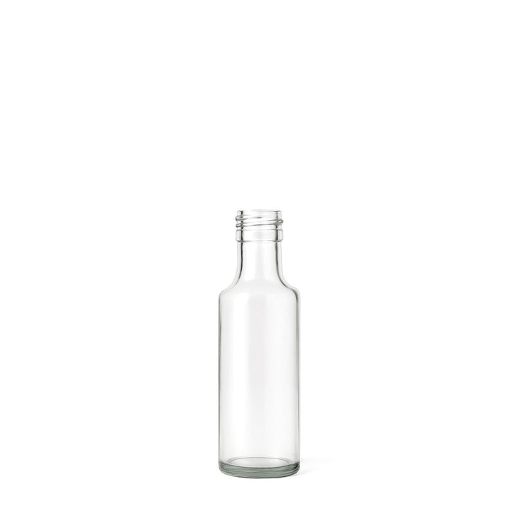 100ml Clear Glass Round Dorica Bottle (24mm Cap Size) - Glass - Food Glass - Coloured Bottles