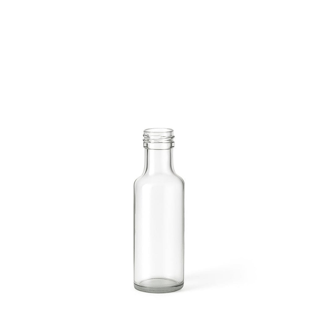 100ml Clear Glass Round Dorica Bottle (24mm Cap Size) - Glass - Food Glass - Coloured Bottles