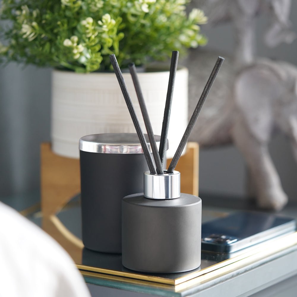 30cl Matt Black Externally Sprayed Karen / Lucy Candle Glass - Glass - Candle Glass - Coloured Bottles