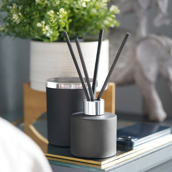 30cl Matt Black Externally Sprayed Karen / Lucy Candle Glass - Glass - Candle Glass - Coloured Bottles