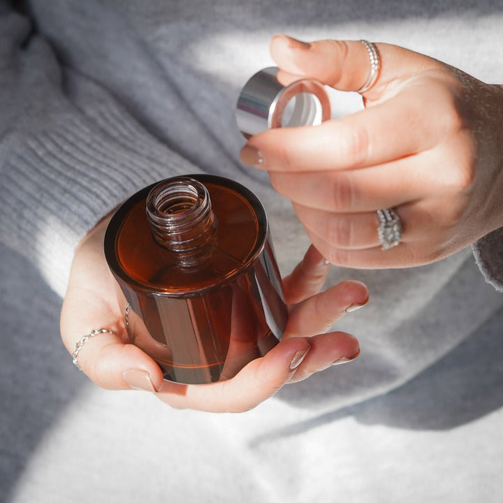 100ml Amber Glass Round Karen Diffuser Bottle - Glass - Diffuser Glass - Coloured Bottles