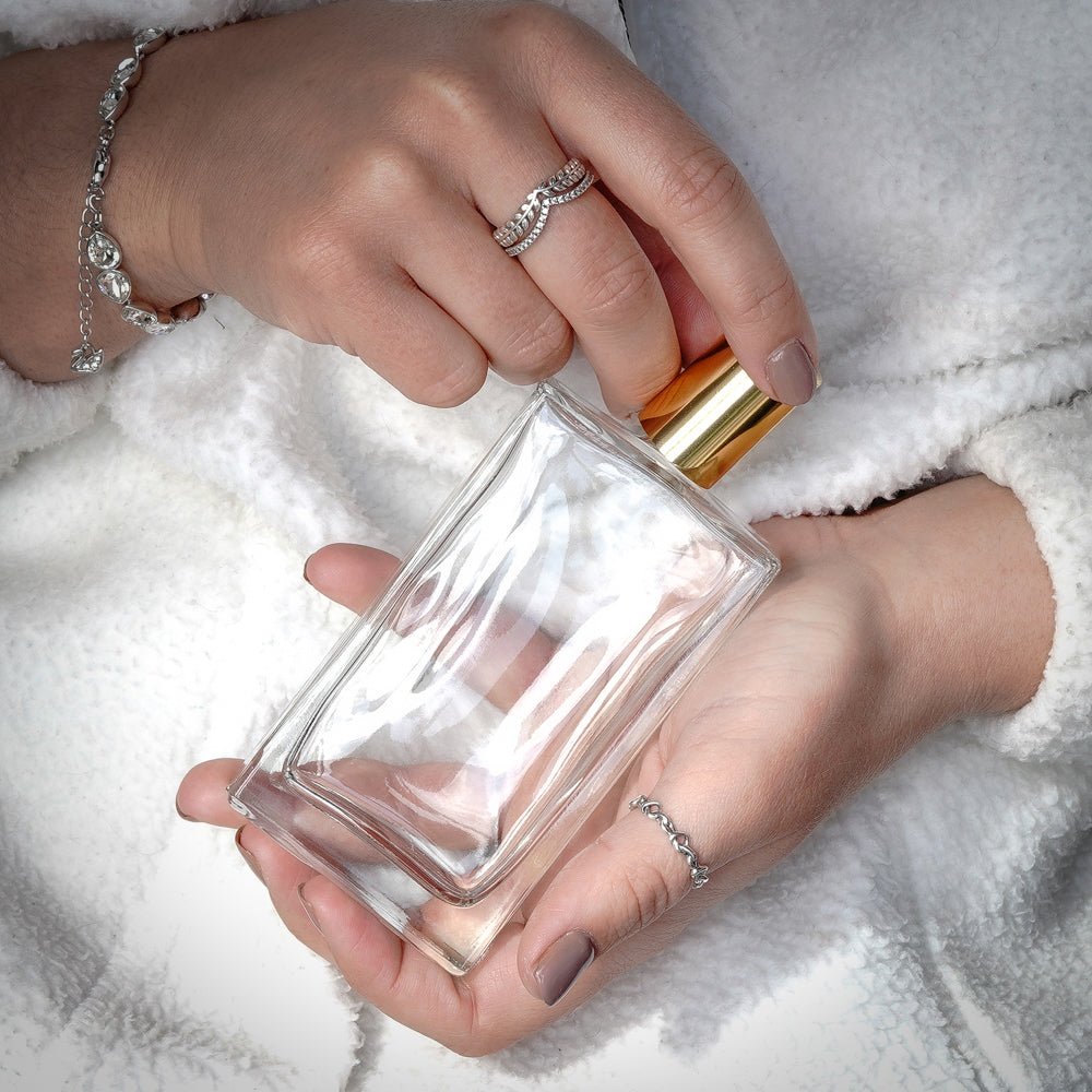 100ml Clear Glass Rectangle Everest Bottle - Glass - Fragrance Glass - Coloured Bottles
