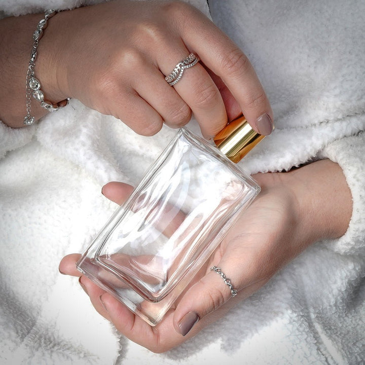 100ml Clear Glass Rectangle Everest Bottle - Glass - Fragrance Glass - Coloured Bottles