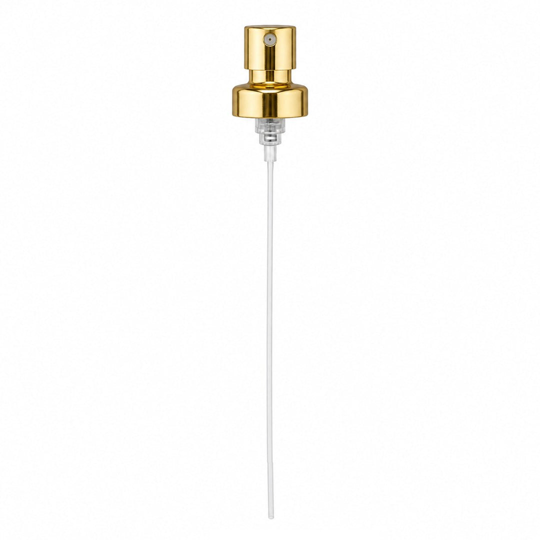 FEA15 Gloss Gold Atomiser Pump - Caps - Sprays & Pumps - Coloured Bottles