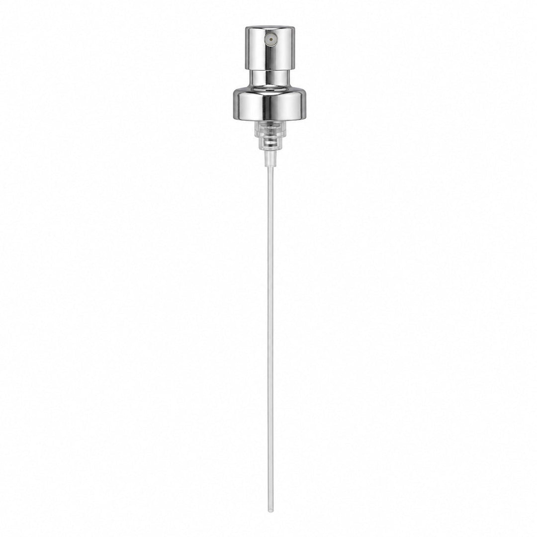 FEA15 Gloss Silver Atomiser Pump - Caps - Sprays & Pumps - Coloured Bottles