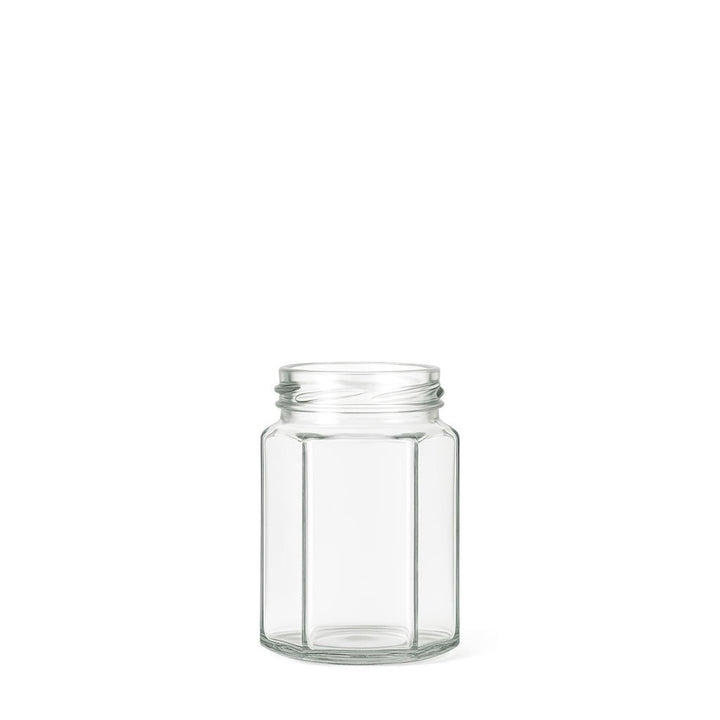 110ml Clear Glass Hexagonal Jar - Glass - Food Glass - Coloured Bottles