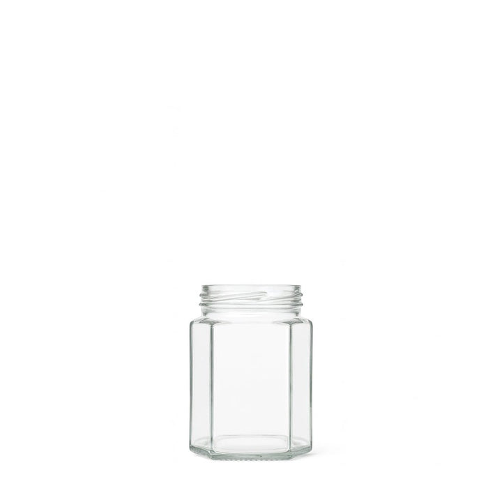 55ml Clear Glass Hexagon Jar - Glass - Food Glass - Coloured Bottles