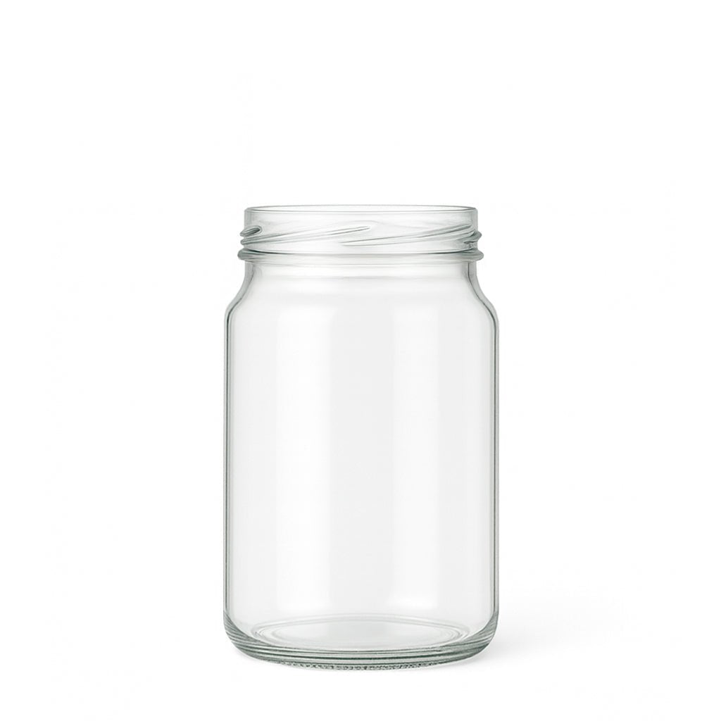 375ml Clear Glass Round Jar - Glass - Food Glass - Coloured Bottles