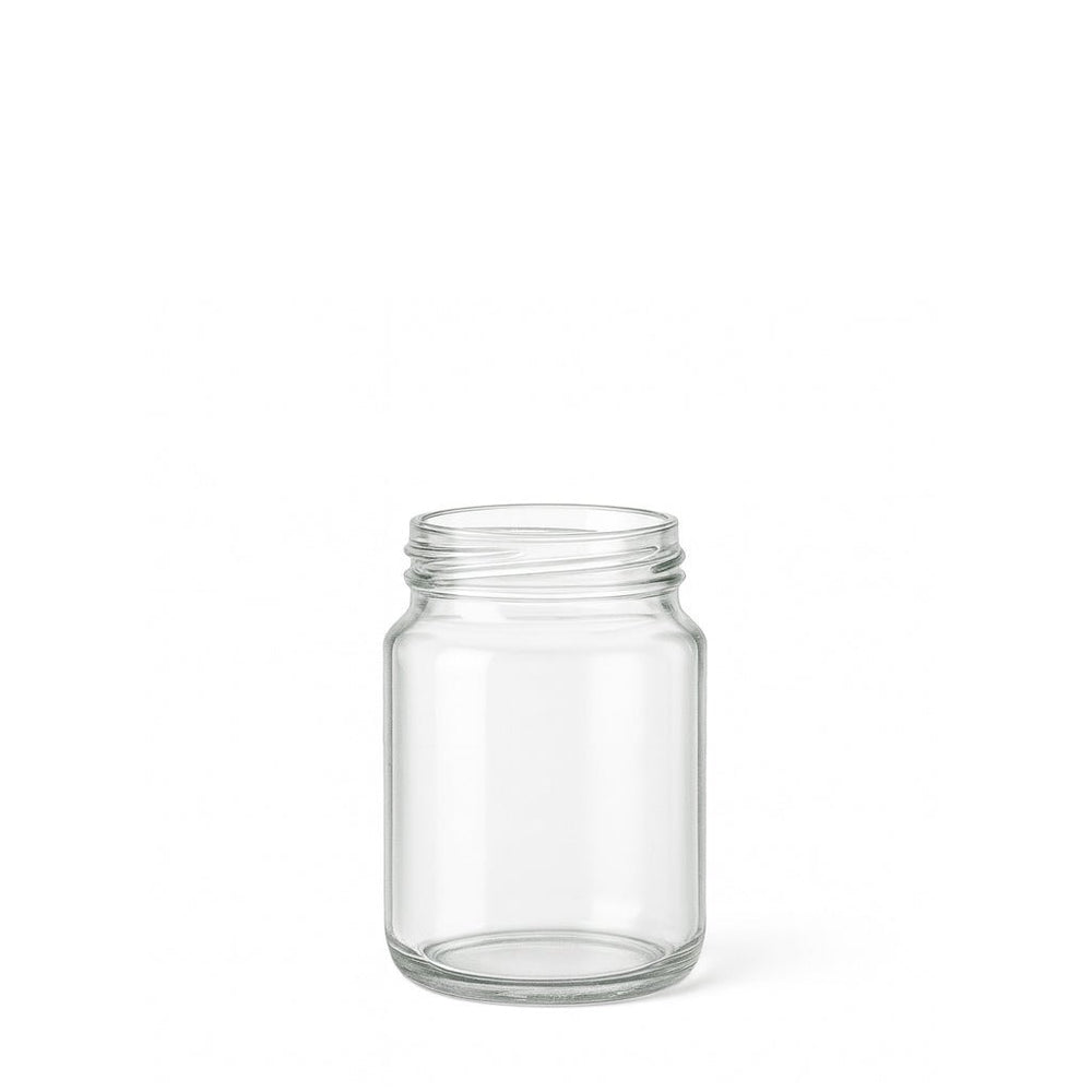 190ml Clear Glass Round Jar - Glass - Food Glass - Coloured Bottles