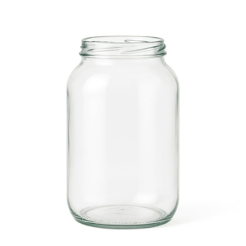 750ml Clear Glass Round Jar - Glass - Food Glass - Coloured Bottles