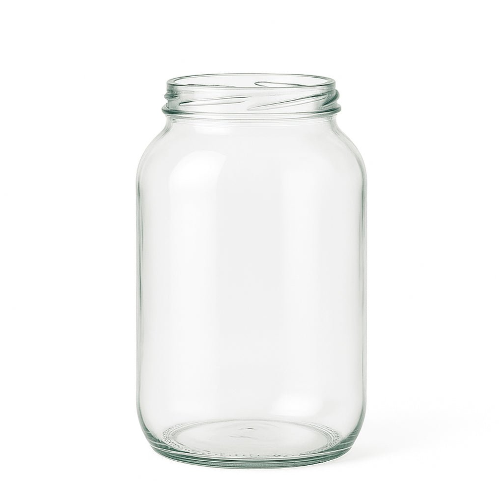 750ml Clear Glass Round Jar - Glass - Food Glass - Coloured Bottles