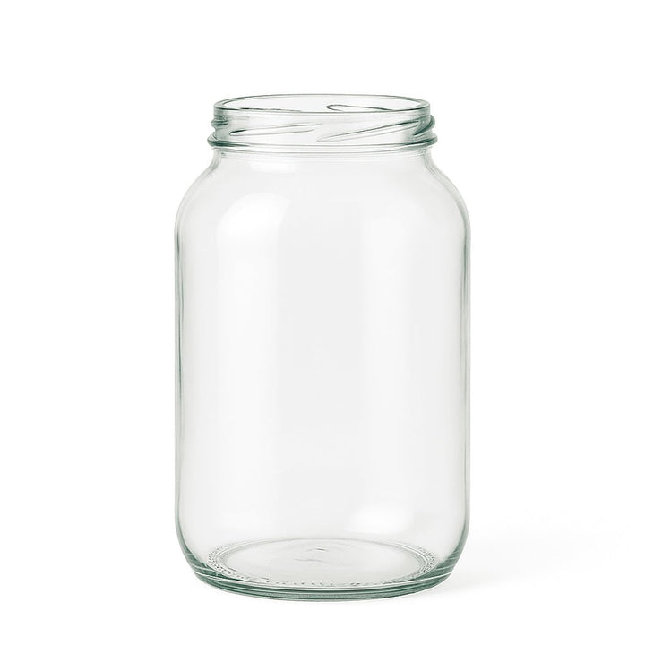 750ml Clear Glass Round Jar - Glass - Food Glass - Coloured Bottles