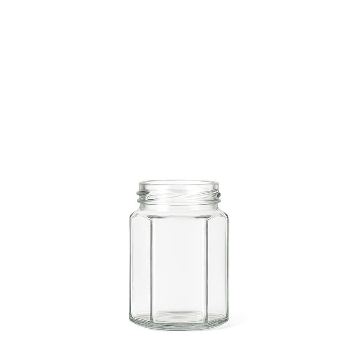 110ml Clear Glass Hexagonal Jar - Glass - Food Glass - Coloured Bottles