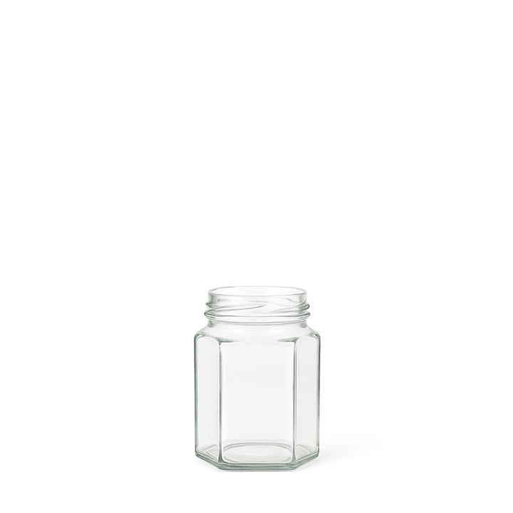 55ml Clear Glass Hexagon Jar - Glass - Food Glass - Coloured Bottles