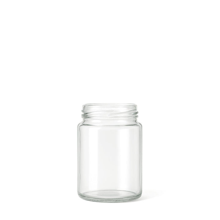 190ml Clear Glass Round Jar - Glass - Food Glass - Coloured Bottles